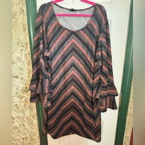Tacera Multicolor Chevron Dress